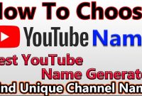 YouTube Channel Name Ideas