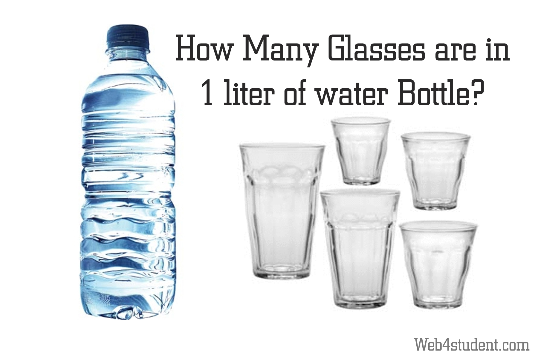 How Many Glasses are in 1 liter of water Bottle?